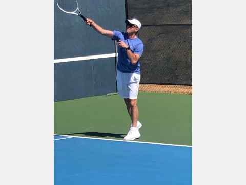 Left photo of tennis players