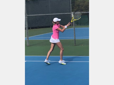 Left photo of tennis players