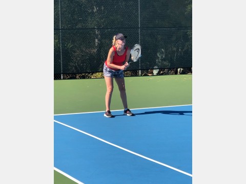 Left photo of tennis players