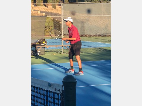 Left photo of tennis players
