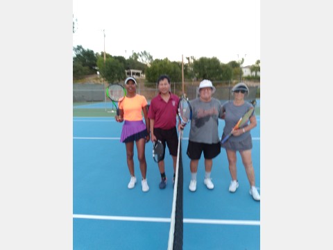 Right photo of tennis players